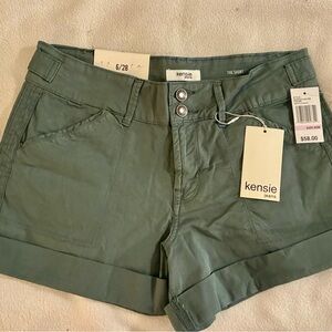 Kensie “The Short” Army Green Shorts-NWT Sz 6/28 Olive Casual Summer Basic